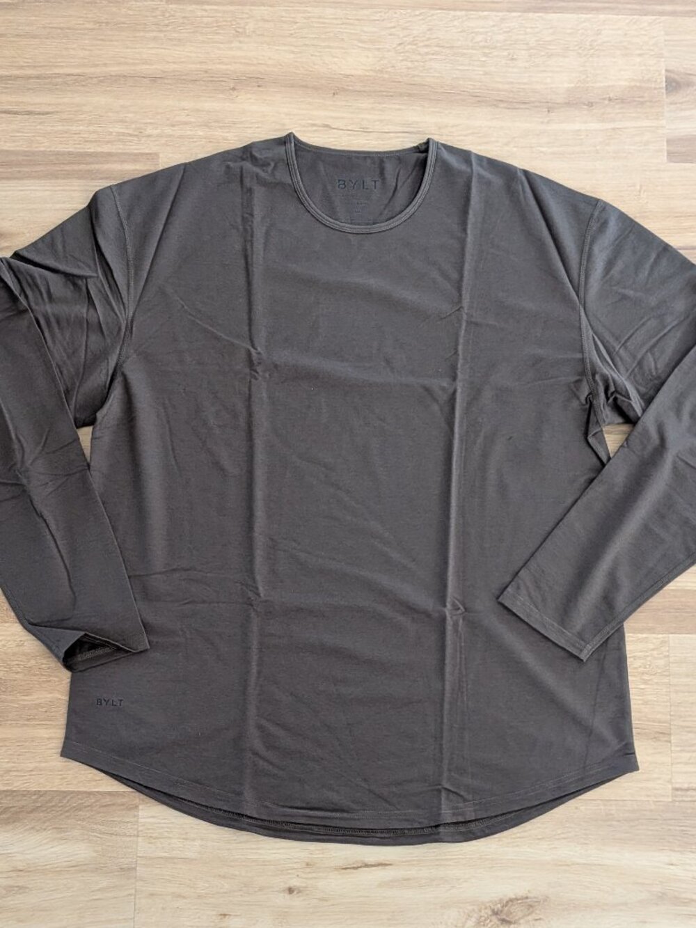 NWT BYLT Drop-Cut BYLT Blend Long Sleeve Shirt Brown Men's 2XL
